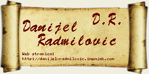 Danijel Radmilović vizit kartica